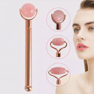 Dispozitiv de masaj facial si corporal 3 in 1 Quart roz - Img 2