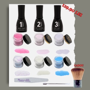 Kit 6 Dipping Powder + 3 solutii Oranjollie New