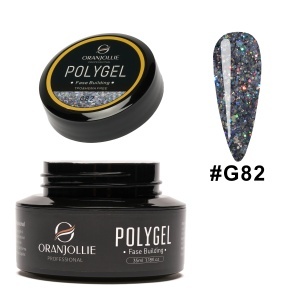 Polygel glitter Nr. G82 35g Oranjollie