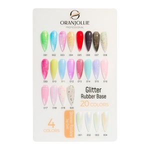 Glitter Rubber Base 001 Oranjollie 15ml - Img 2