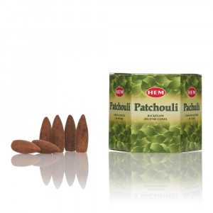 Conuri parfumate backflow Patchouli HEM 40buc