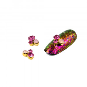 Cristale pentru unghii Roz Nr 62 Set 3 buc