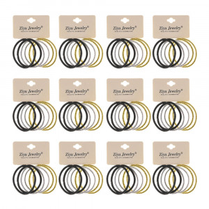 Elastic par negru/argintiu/auriu 72 set X78 Oranjollie
