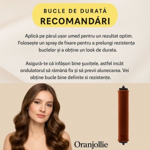 Ondulator par fara caldura 2pcs Oranjollie maro - Img 3
