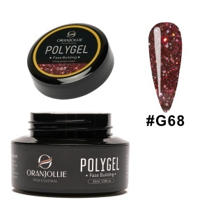 Polygel glitter Nr. G68 35g Oranjollie
