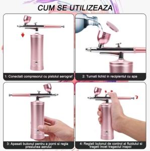 Airbrush roz pentru unghii x90 - Img 2