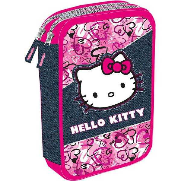 Pernica 2 Zip puna Hello Kitty muti hearts 17429