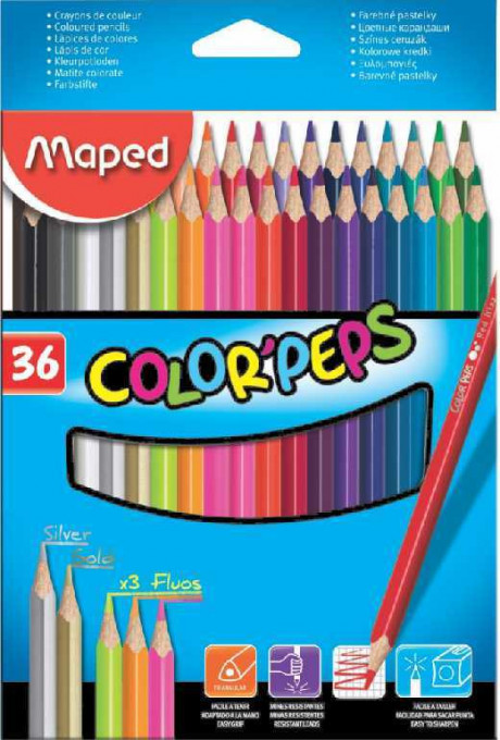 Drvene bojice color peps 1-36 MAPED