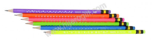 Grafitna olovka HB sa gumicom 48-1 neon zvezdice