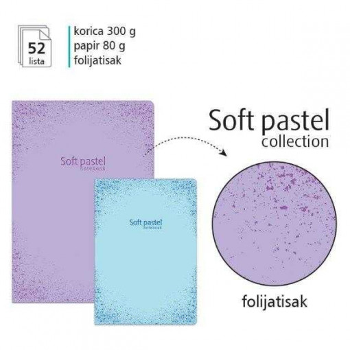 Sveska A4 sk Soft pastel collection mp ex