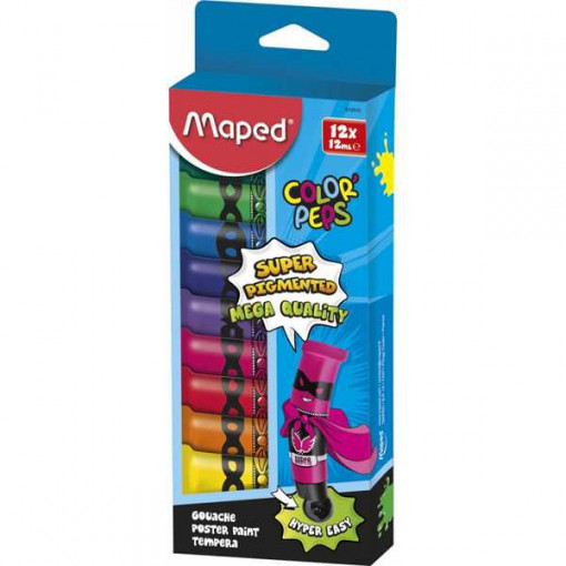 Tempere color peps 12ml 1-12 Maped