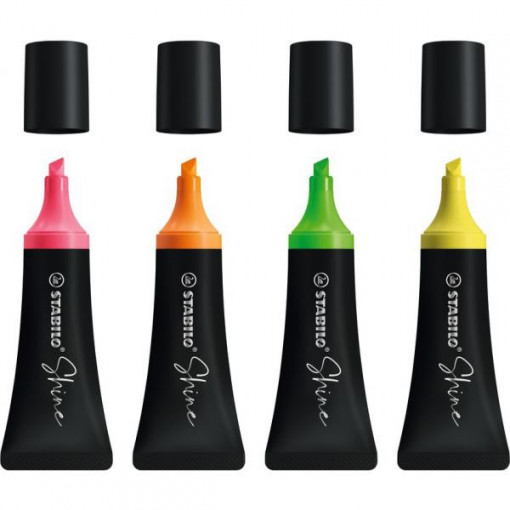 Text marker4-1 (zuti+zeleni+oranz+pink) Stabilo shine