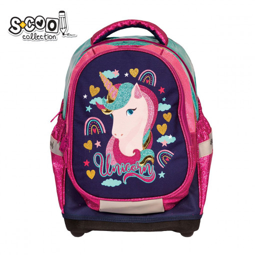 Anatomski ranac S-COOL - UNICORN DARK BLUE