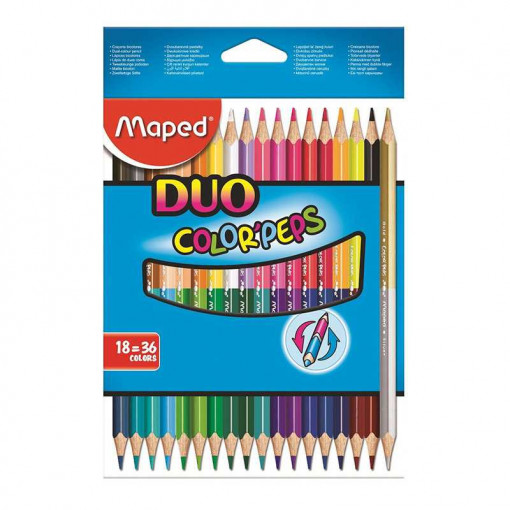 Drvene boje Color Peps Duo, 18 kom - 36 boja
