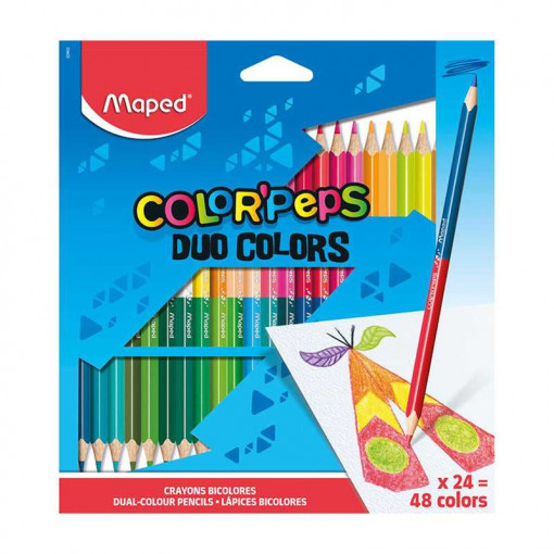 Drvene boje Color Peps Duo, 24 kom - 48 boja