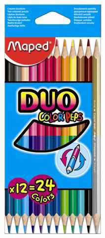 Drvene bojice MAPED - COLOR PEPS Duo 12/24
