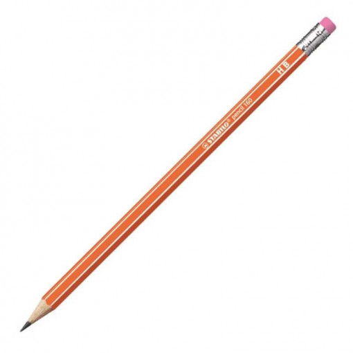 Grafitna olovka narandzasta sa gumicom HB 160 2160-03-HB
