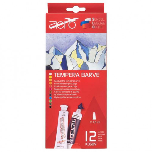 Tempera AERO 12 boja x7.5ml art 212 BARVE