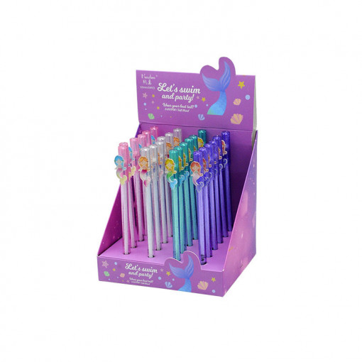 Gel olovka Sirena gliter 24-1, pisi-brisi HZ-1722