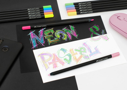 Drevene boje 1-12 Black Edition pastel-neon