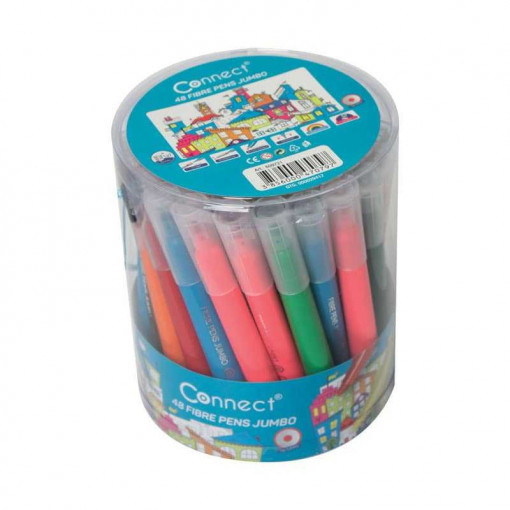 Flomaster skolski 609721 kom (48boja-12boja po 4kom) Jumbo Connect