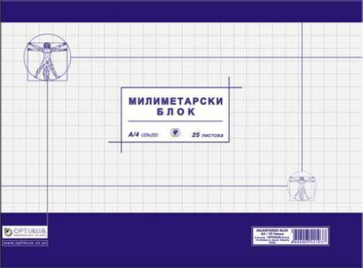 Milimetarski blok A4 421037