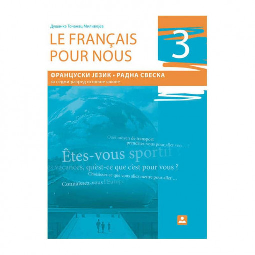 Radna sveskaIz Le francais pour nous 3+CD ZAVOD ZA UDŽBENIKE
