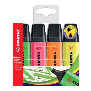 Text marker Stabilo Boss original fluo set 1-4