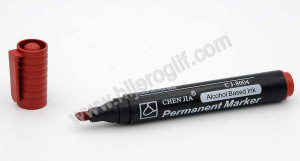 Marker permanent crveni CJ-800 kosi vrh