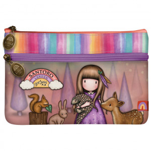 Prazna Pernica SANTORO 1 zip - Be Kind To All Creatures pravougaona