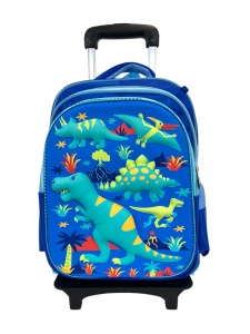 Ranac set 3u1 sa točkićima dino plavi - Img 2