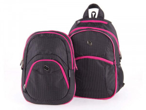 Anatomski ranac 2 u 1 PULSE - PINK BLACK DOT - Img 3