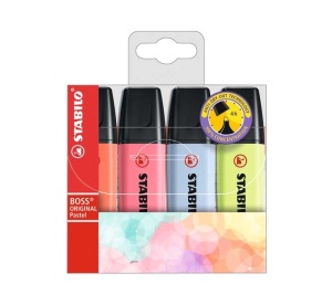 Text marker Stabilo Boss 70-4-3 pastel new set 1-4