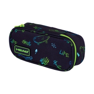 WEB Pernica prazna ovalna 1zip AC6 Skate Lifestyle 24.Head 503024028 crnozelena