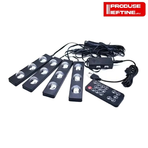 Lumini ambientale auto RGB Deliny®, Jocuri de Lumini Disco
