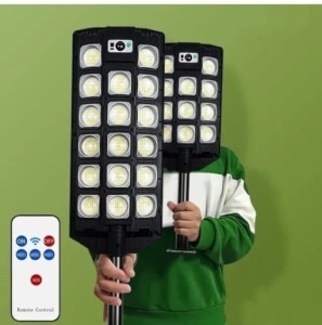 Lampa Solara Stradala 3000W, Senzor De Miscare Si Telecomanda, 442 Leduri,17 Celule LED - Img 4