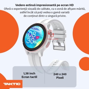 Smartwatch copii, GPS Tracker rezistent la apă, cu cartelă SIM, apel video 4G - Img 6