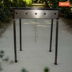Gratar cu picioare, ideal pentru excursii, camping, picnic, 49 cm X 34 cm - Img 3