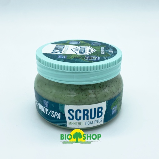 NANO ABSOLUTE Menthol Eucalyptus Scrub Fata si Corp 300 ml | Exfoliant Fata | Corp exfoliant | Față și corp și spa | Îngrijirea pielii | Peeling revigorant pentru bărbați și femei