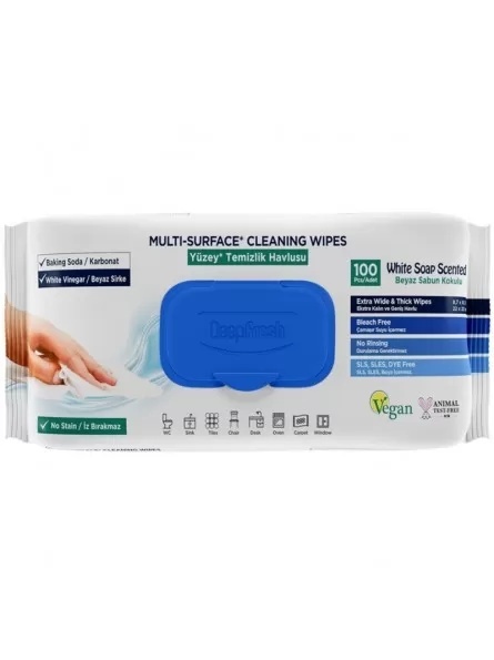 Servetele Umede Multi suprafete. Deep fresh®, 100 pcs, cu bicarbonat si otet.