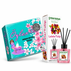 Ceai de slabit Ozlex Tea turcesc detox - cu aroma de fructe de padure 60 plicuri cu holograma + 1 Cadou Odorizant Greenlabel parfumat cu Lalele