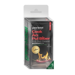 Greenlabel condiment Fulgi de ardei iute 5g/6 plicuri , produs bio