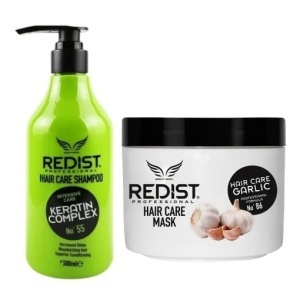 PACHET PROMO: 2 REDIST Keratina si extract de usturoi (Sampon 500ML, Masca 475 ML)
