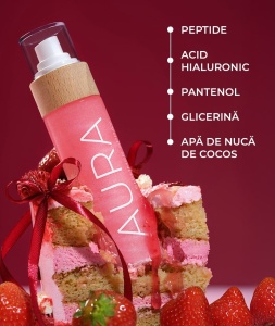 Spray cu peptide pentru fata, corp si par AURA Peptide Shimmer, 100 ml, Cocosolis - Img 3