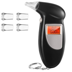 Alcooltest digital portabil cu ecran LCD – Tester alcool precis și rapid, design compact, ușor de utilizat, ideal pentru mașină și călătorii – verificare sigură a alcoolemiei.
