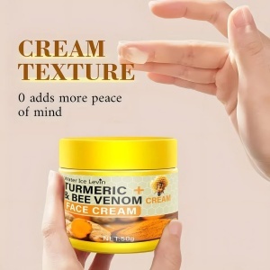 Cremă cu Turmeric și Venin de Albine, cu Colagen – Hidratant Facial pentru Hrănirea Intensă a Pielii Uscate și Aspre - Img 2