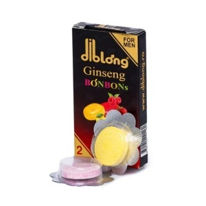 Diblong Ginseng Bonbons - supliment alimentar pentru bărbați, bomboane cu ingrediente naturale ce susțin sănătatea sexuală și funcția erectilă, 1 cutie x 2 buc