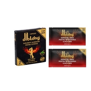 Capsule premium DIBLONG, pentru potenta, erectie, impotriva ejacularii, 100% natural, efect rapid si de lunga durata, 1 cutie x 2 buc + Servetel premium DIBLONG Delay Towel, poate contribui la întârzierea ejaculării și la prelungirea actului sexual, 2 buc