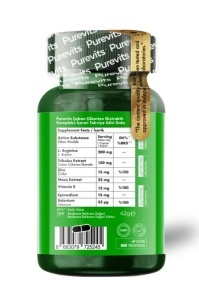 PUREVITS TRIBULUS COMPLEX , extract Tribulus Terrestris,Epimedium ,L-Arginină,Vitamina E,Maca Root si Seleniu 60 capsule - Img 2
