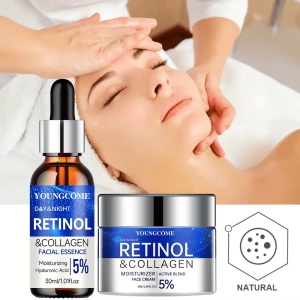 Set Combo Cremă și Ser cu Retinol – Hidratează, Repară Pielea, Netizează Ridurile și Crește Elasticitatea pentru un Ten Mai Tânăr și Mai Sănătos - Img 2